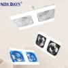 NEWDAYS marca cross-border nueva llegada led tornillo E27 doble ventilador de la luz con control remoto ángulo ajustable atenuación infinita ahorro de energía lámpara de ventilador de techo silencioso Specification image